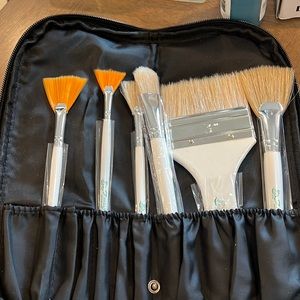 New unused mask kit brushes for esthetician